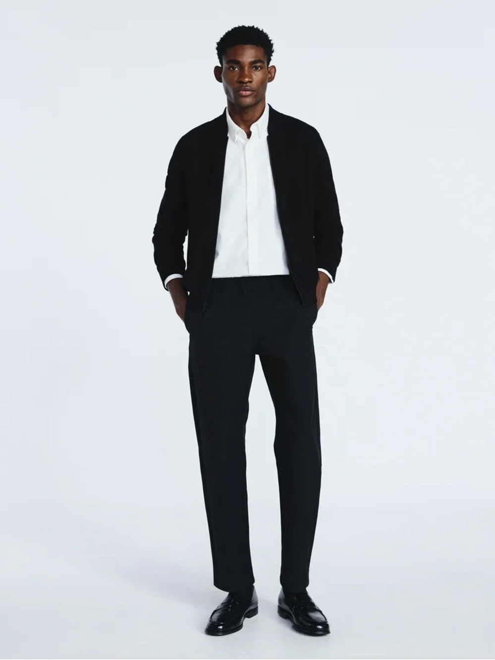 Free Assembly Men's Straight Fit Tapered Leg Pull On Commuter Pants